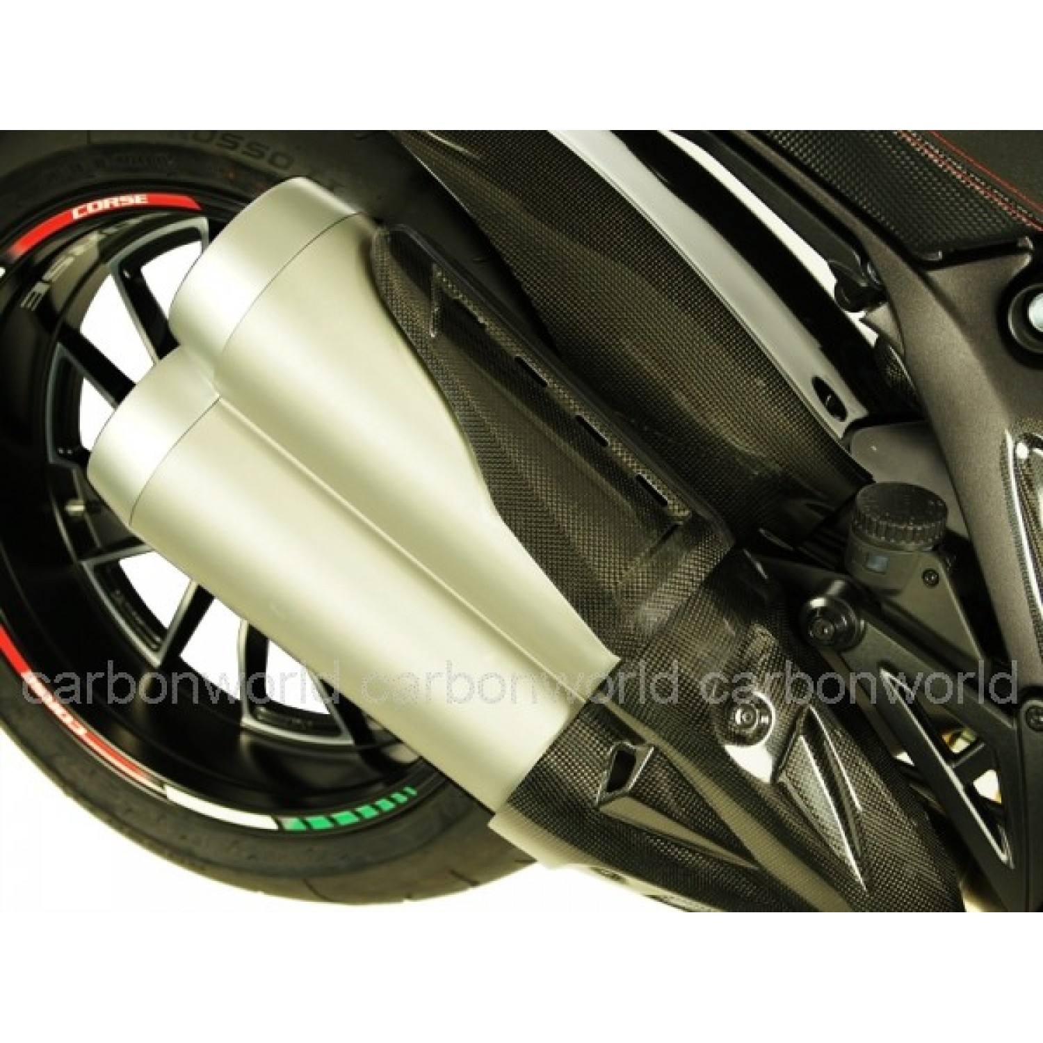 PARE CHALEUR CARBONE DE TUBE ECHAPPEMENT DUCATI DIAVEL 1260