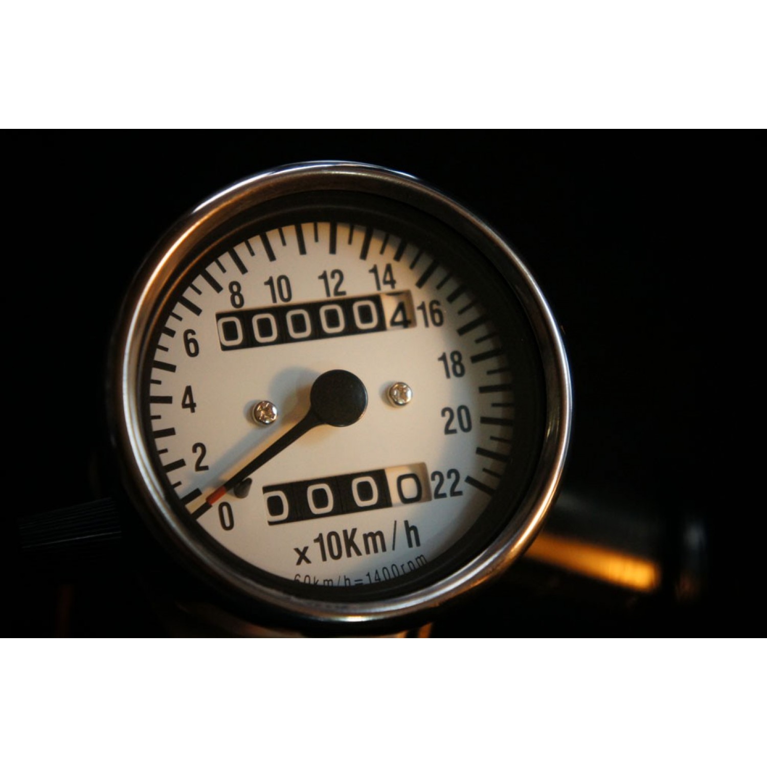 Compteur Moto Universel - Double Kilométrage - Chrome