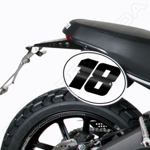 Kit plaques numéro Barracuda - Scrambler - Ducati