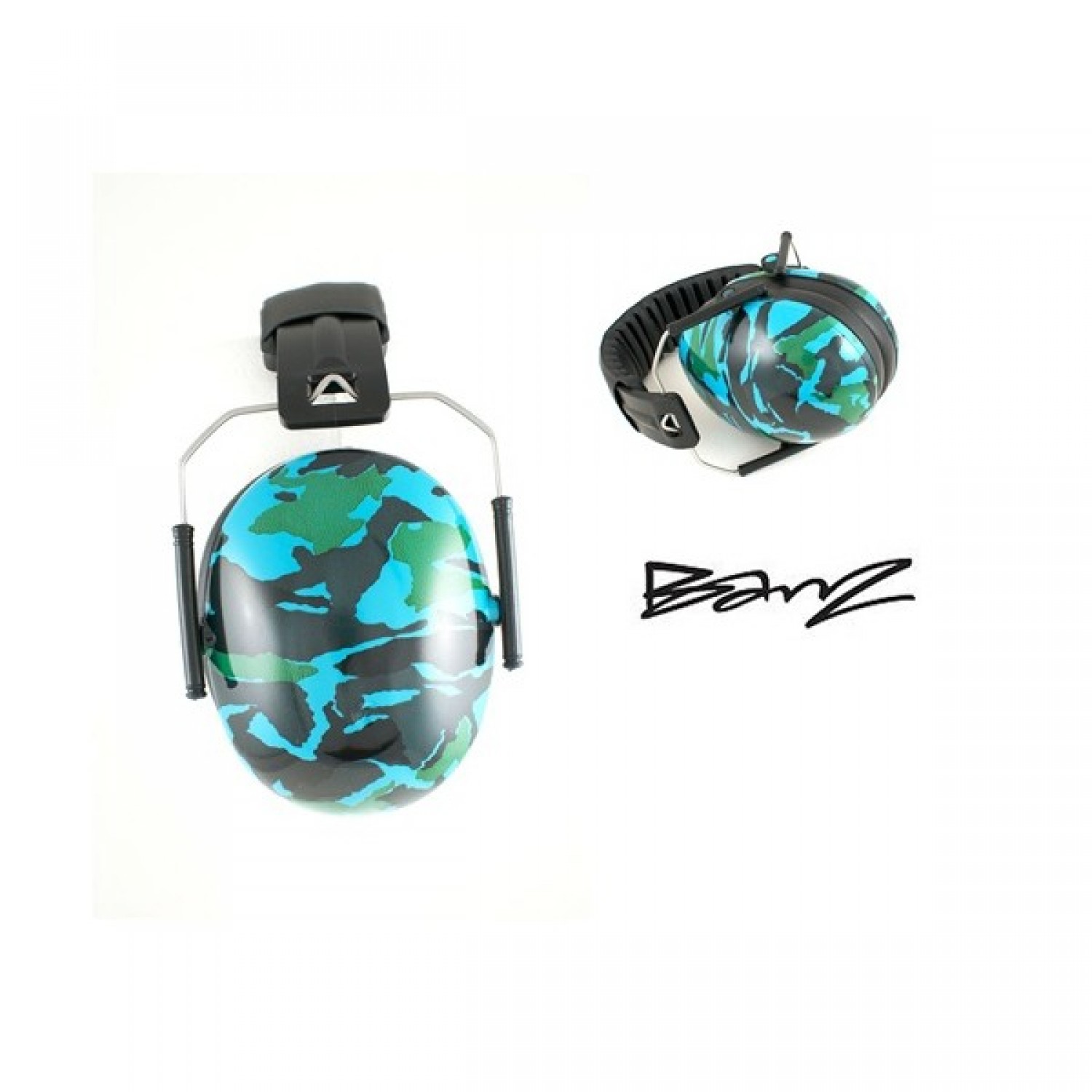 Casque antibruit enfant (à partir de 2 ans) - Camouflage bleu - Babybanz -  Krax-Moto