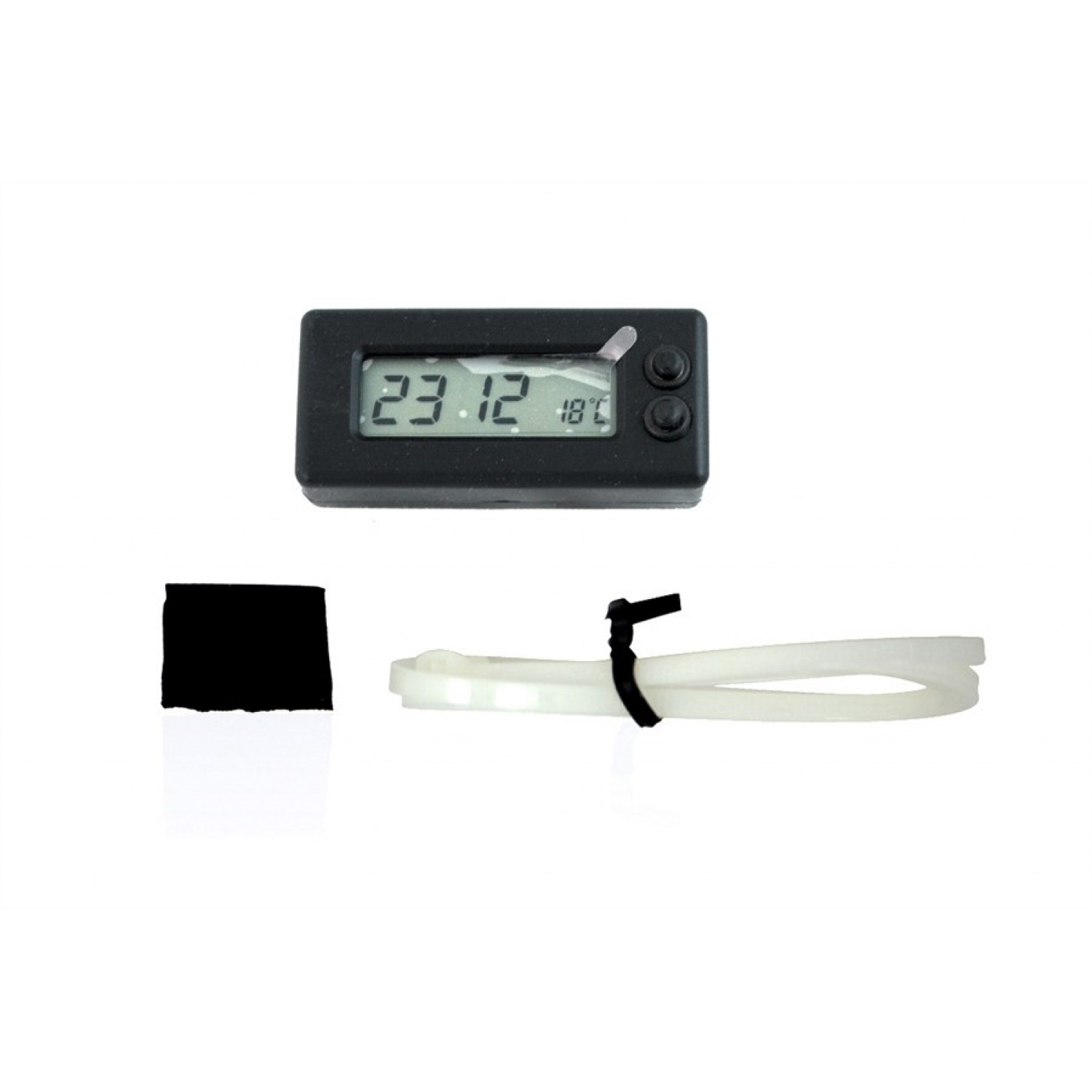 Montre Moto Guidon, 7/8 Horloge Numérique de Montage de Guidon de Moto  étanche et Thermomètre Temp Blanc