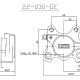 Etrier arrière 2 pistons ISR entraxe fixation 60mm