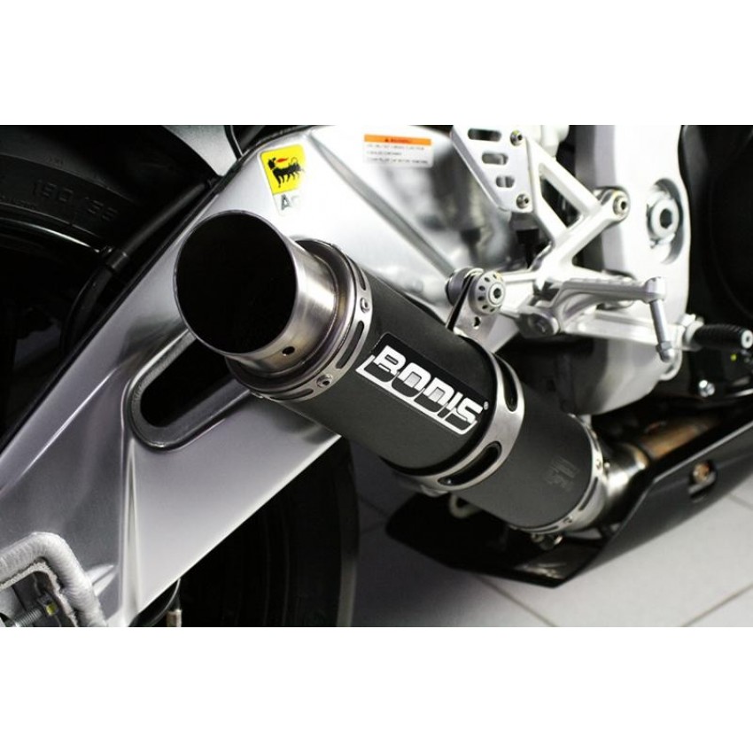 Silencieux Bodis GP1 Inox noir - RSV4 2009-14 - Aprilia