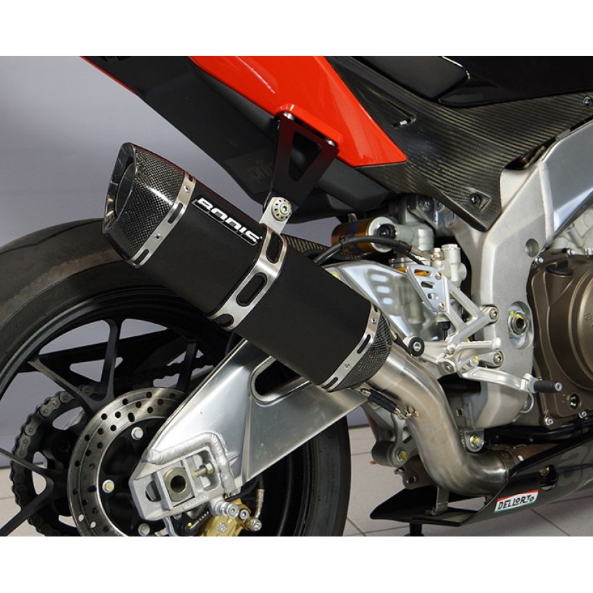 Silencieux Bodis P-Tec II Inox noir - RSV4 2009-14 - Aprilia