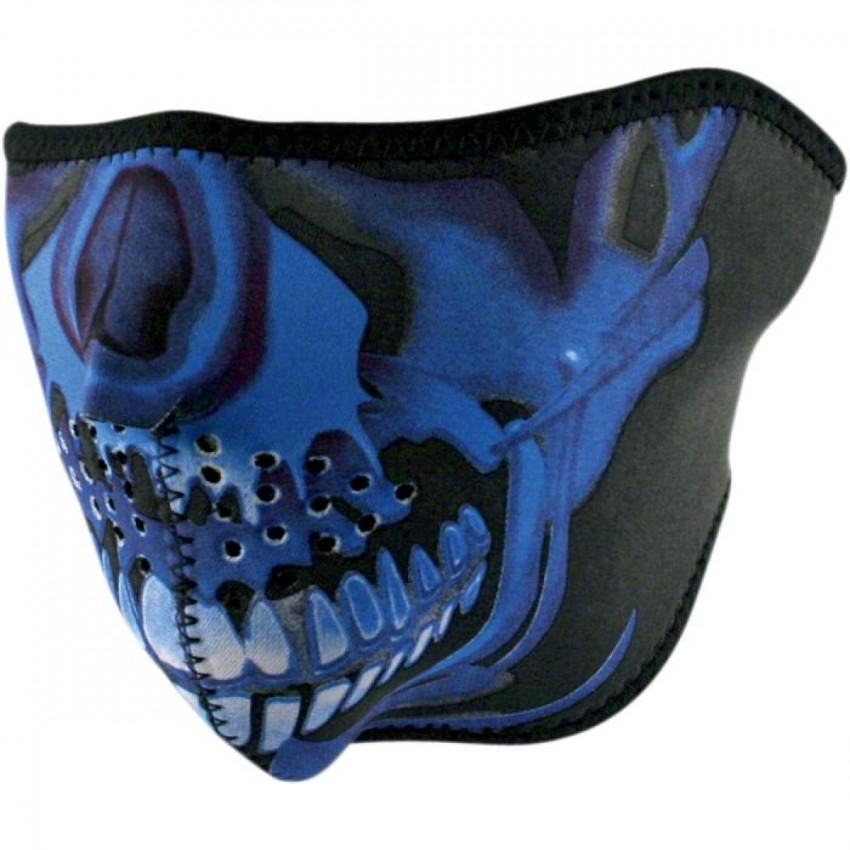 Face mask Skull Chrome Bleu ZAN