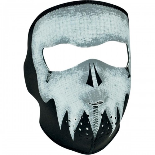 Full face mask Gray Skull phosphorescent ZAN