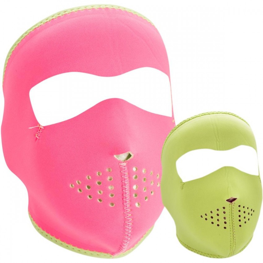 Full face mask Solid Pink/Lime ZAN