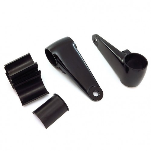 Supports de phare aluminium EMGO 35-39-41mm - Noir