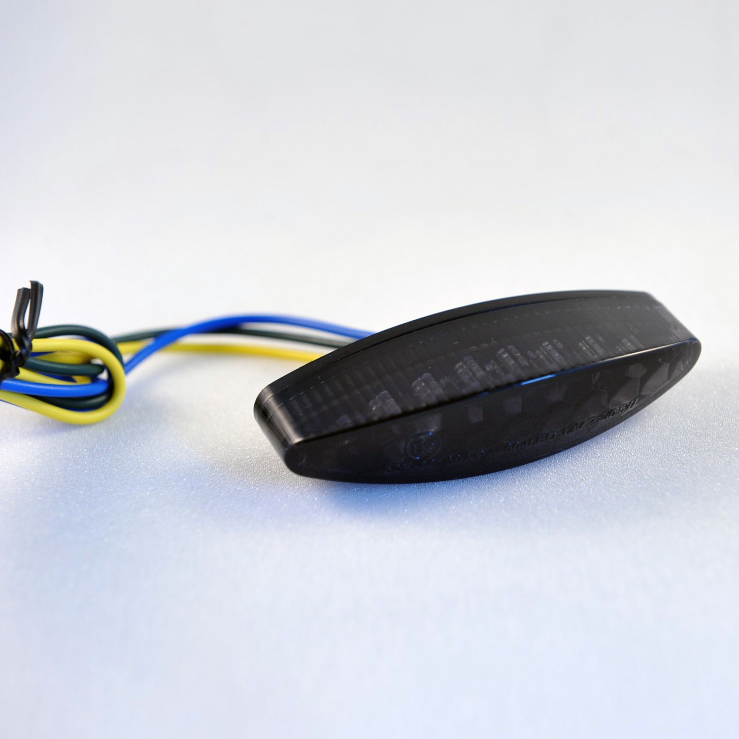 Feu Arrière LED Highsider Little Number1 | Verre Teinté, Avec Éclairage Plaque | Pour Custom Moto, Scooter | 52 Mm Entre Fixations