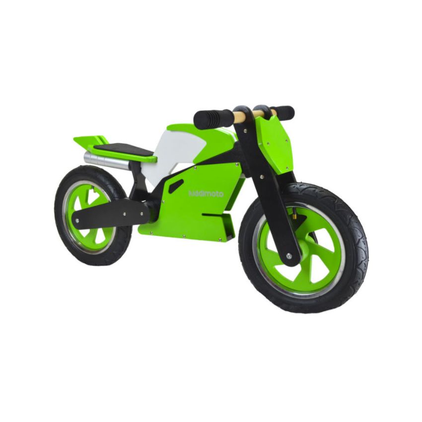 Draisienne bois Kiddimoto Superbike Vert.