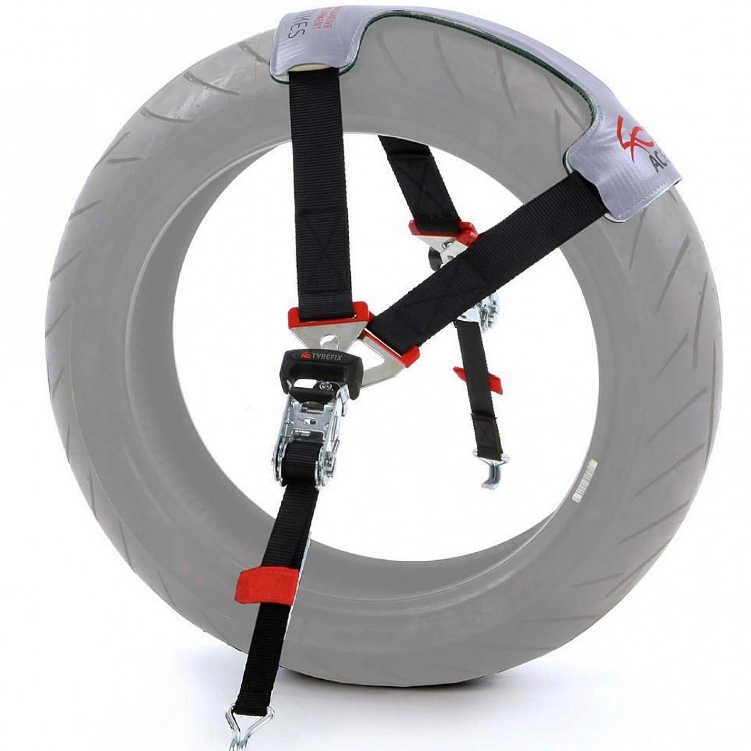Kit de Sangles pour Roue moto sans compression des suspensions - Tie-Down  Tyre Fix