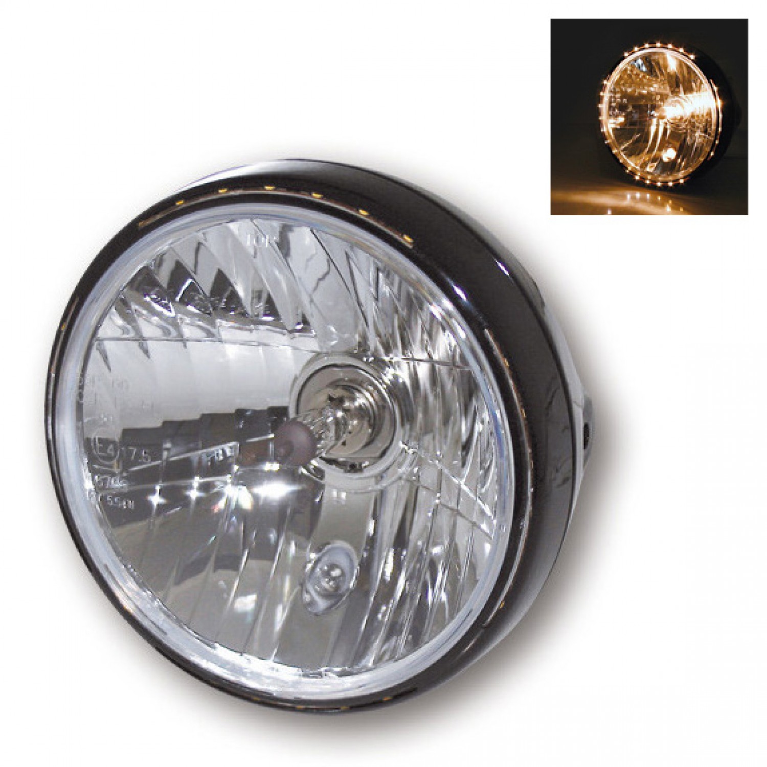 Anneau d'ange de phare LED de moto de 7 pouces avec fonction de direction  (sans