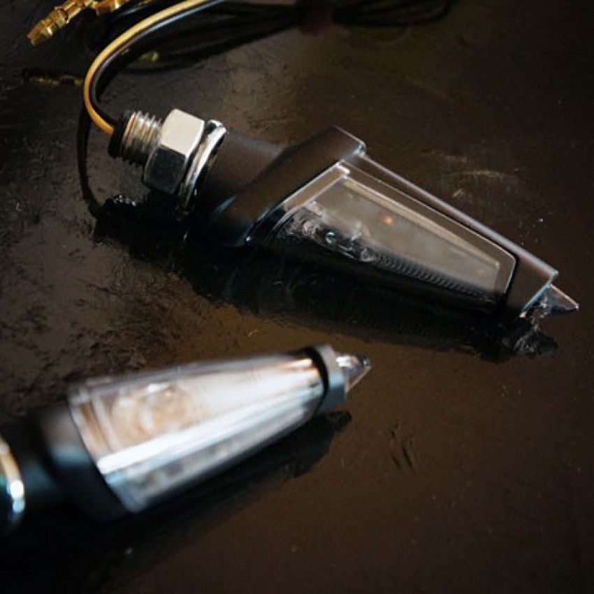 HIGHSIDER Hi-Power CORTONA Clignotants LED Noir (paire) : Homologués, Verre Teinté, Aluminium, M10
