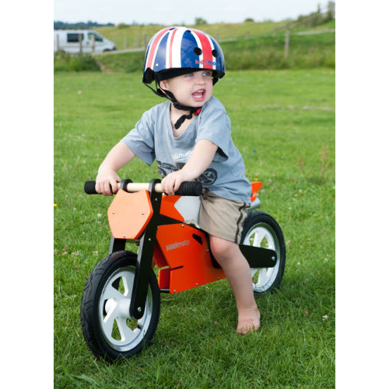 Casque vélo enfant rouge small rouge Kiddimoto