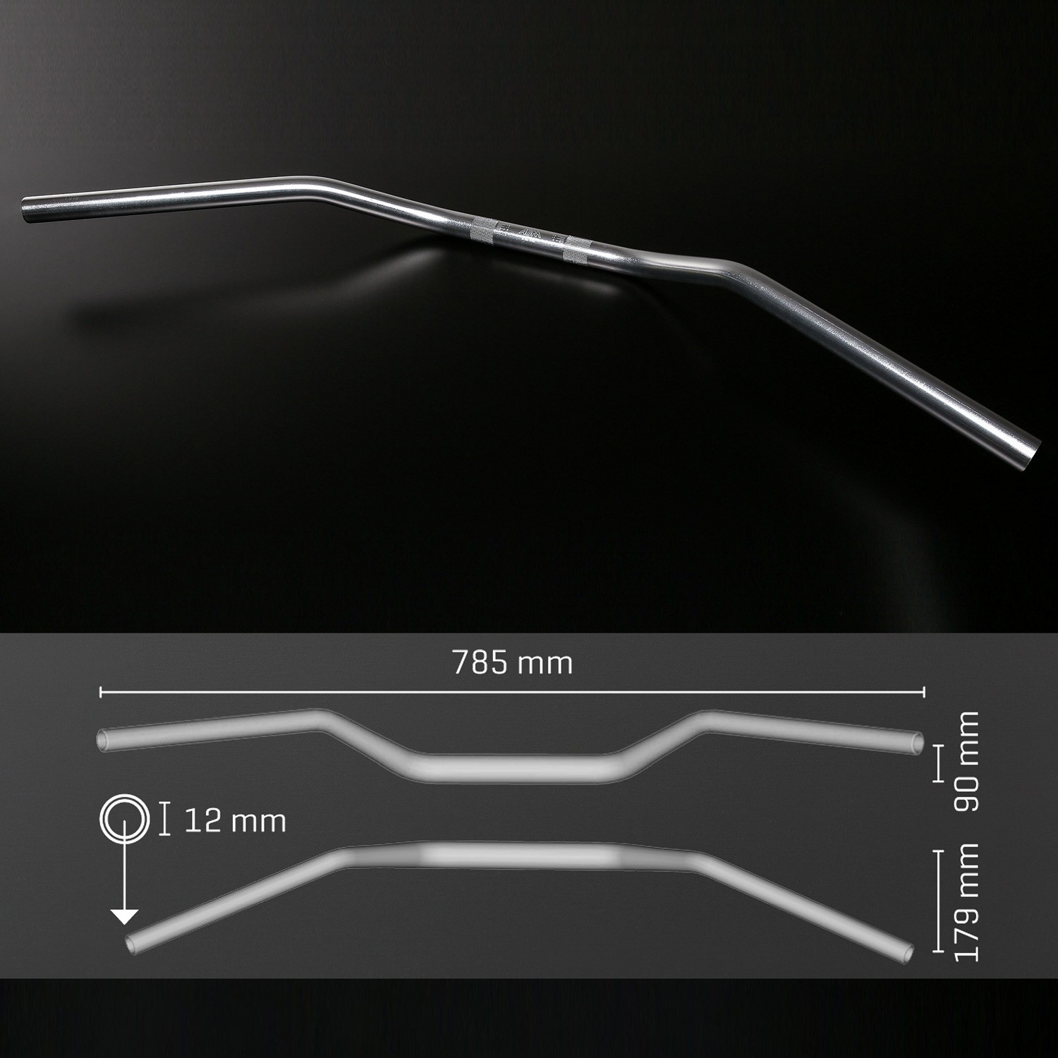 Guidon Moto TRW Touring 22 Mm Classic 7/8 - Bas, Chromé - Neuf Dans Son Emballage D’origine
