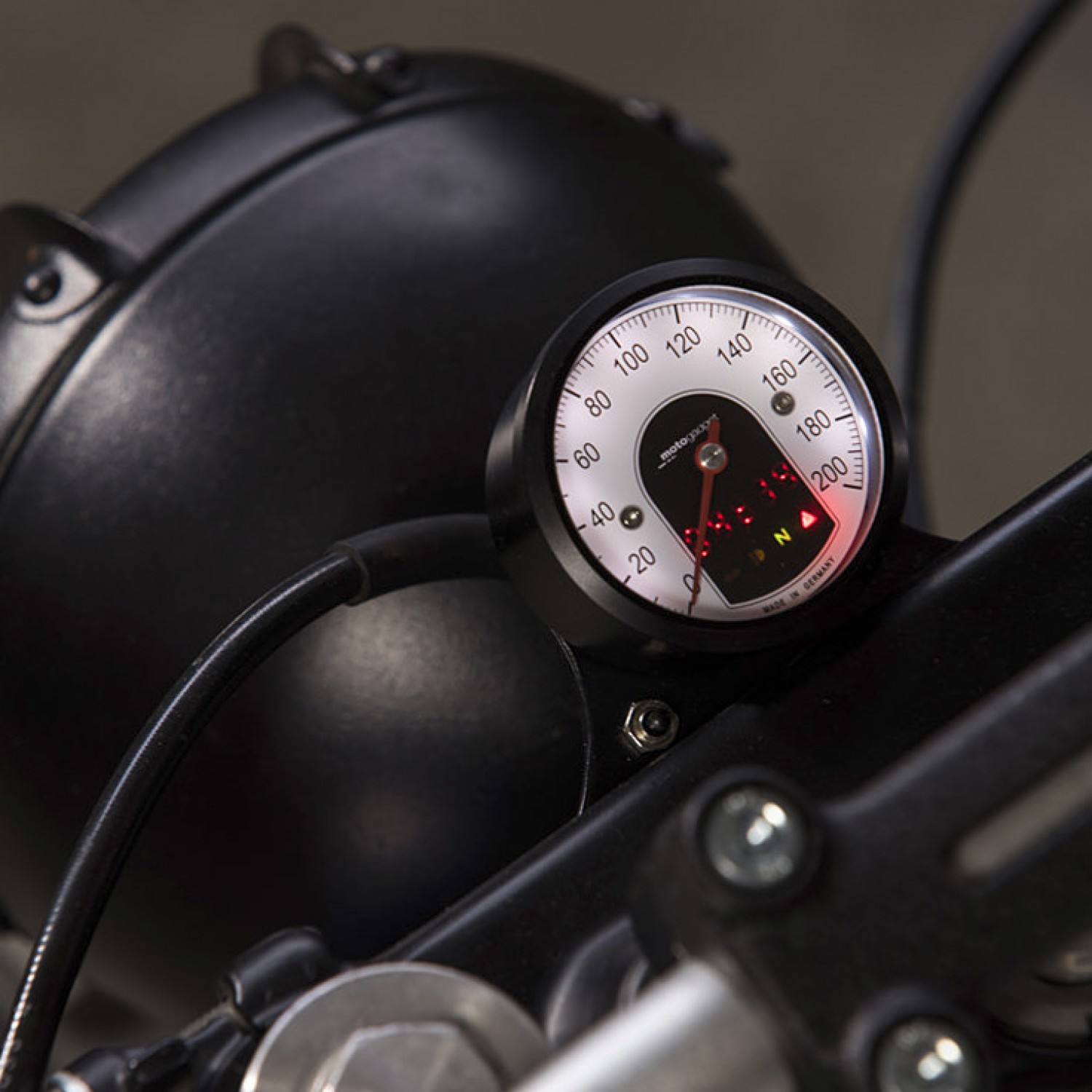 Compteur de vitesse Motoscope Mini - KMH ou MPH - Noir