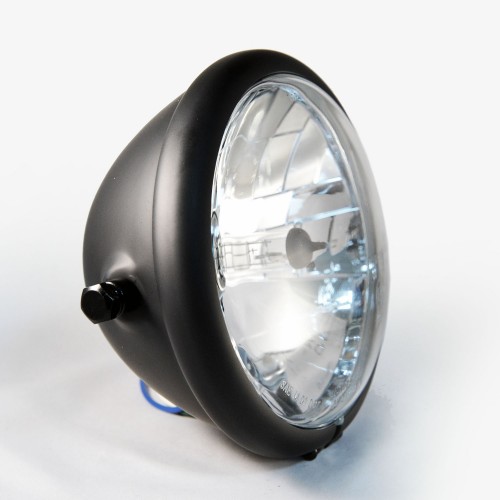 Optique Moto Full LED Noir pour phare rond 7 pouces -Type 2