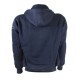 Hoodie zippé Harisson Patriot avec protections moto homologuées Bleu