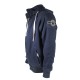 Hoodie zippé Harisson Patriot avec protections moto homologuées Bleu