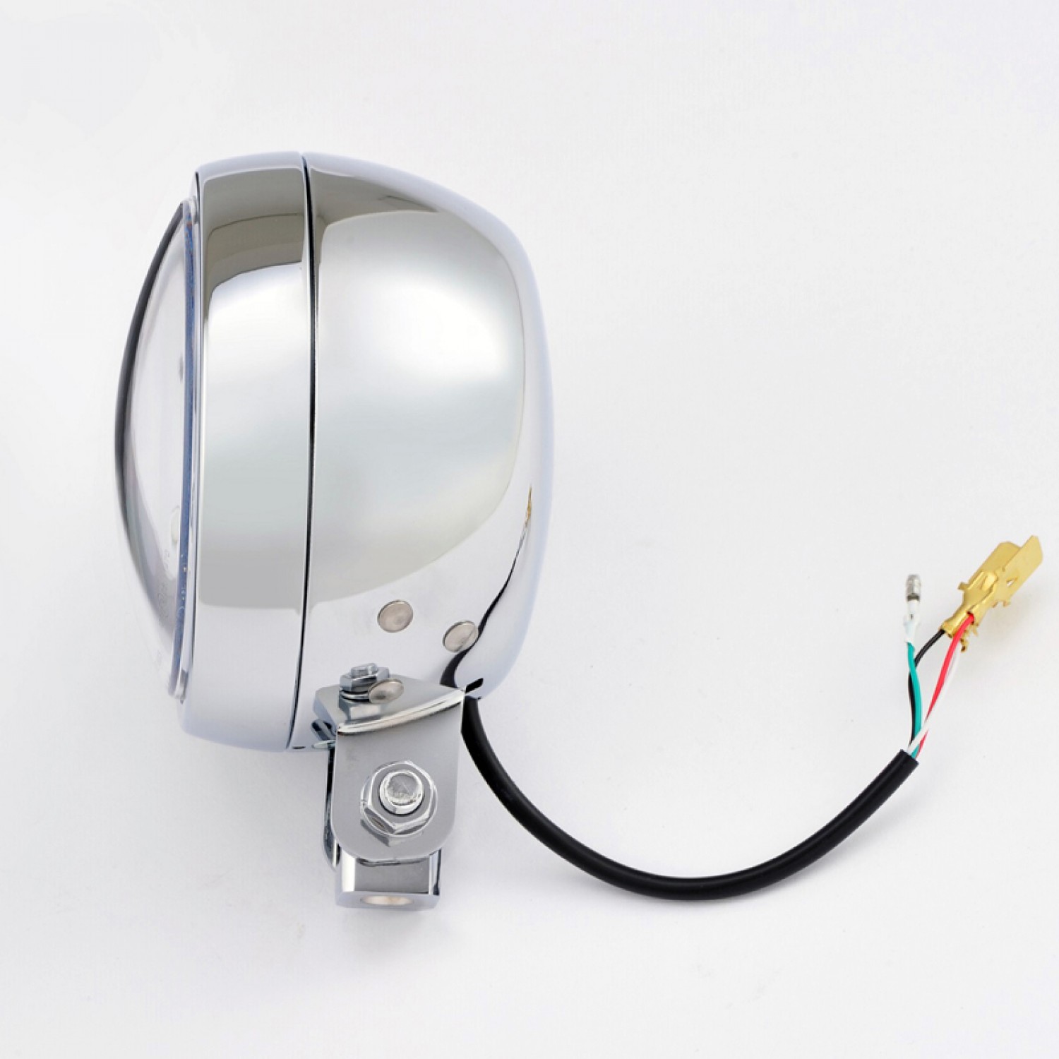 Phare Additionnel compact chrome Feu de Conduite Mini Led Moto Custom SHOW  CHROME