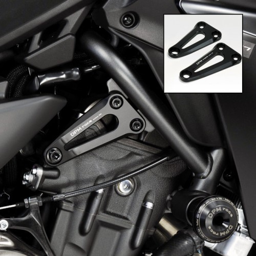 Porte assurance moto IMC carré alu, fixation par collier