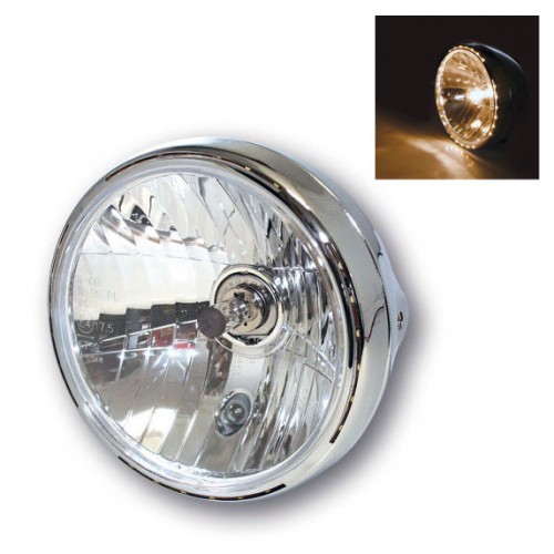 Phare Highsider Reno2 7" Chrome avec veilleuse anneau de leds