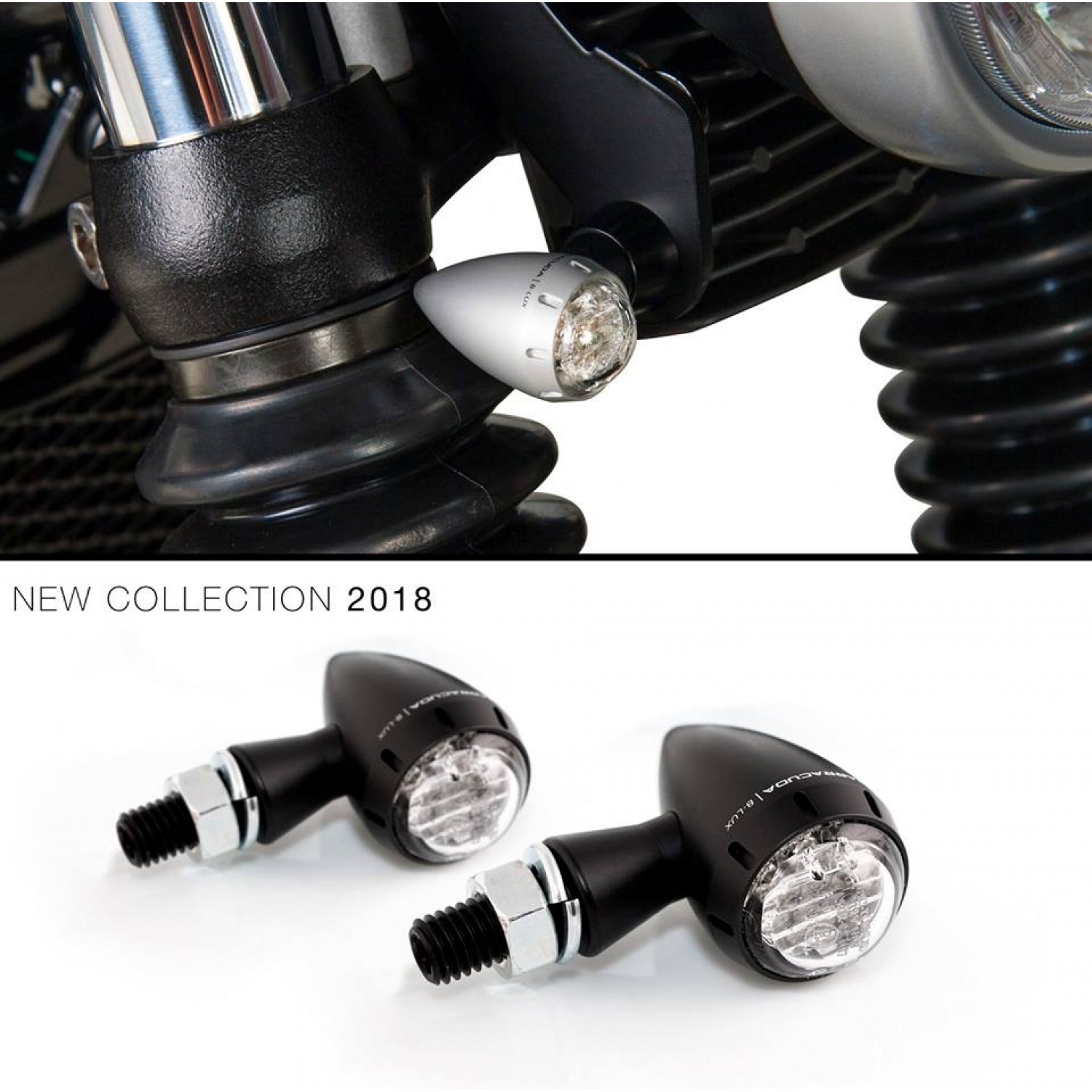 Paire de clignotants moto 3 en 1 homologués Barracuda S-LED 3 B-Lux Vert  Vente en Ligne 