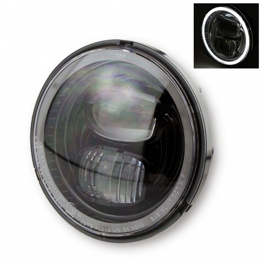 Insert de phare à leds 5"3/4 Highsider Type 7 Noir