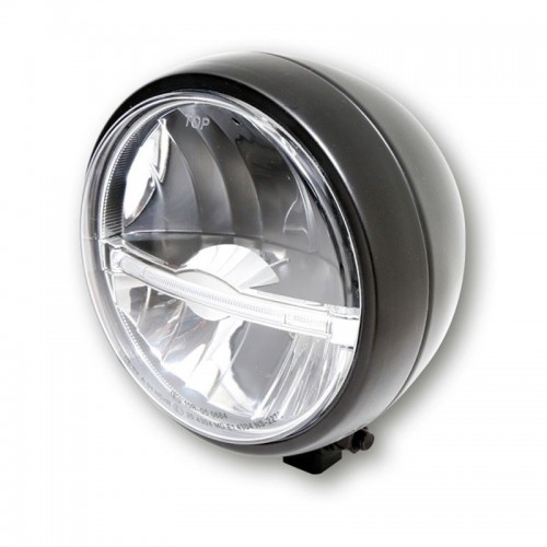 Optique Full LED Moto 6081B - Rond 7 40W 4500Lms 5500K - Noir - XENLED  Phare moto - France-Xenon