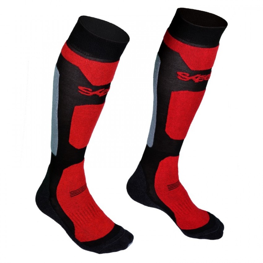 Chaussettes technique moto Skeed Spa Rouge