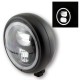 Phare à leds 5"3/4 Highsider Pecos Type 7 noir fixation inférieure