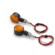 Clignotants à leds Daytona D-Light SOL Noir-Orange