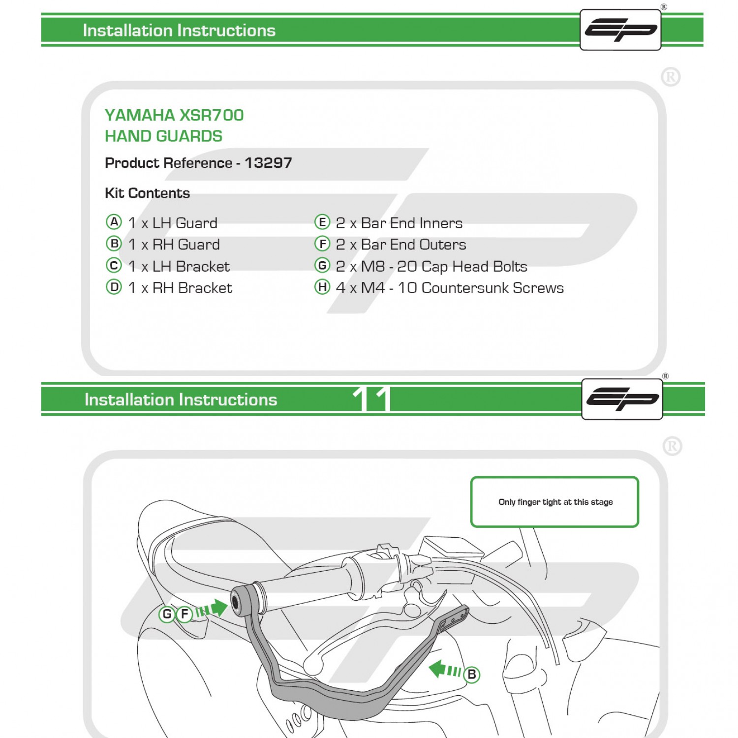 Protège-mains Evotech Performance - XSR 700 - YAMAHA