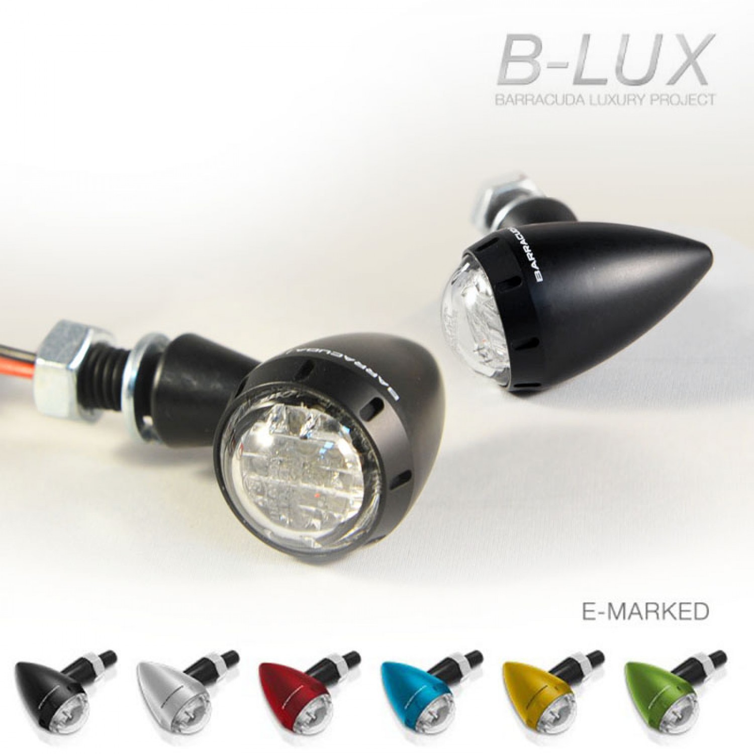 Paire de clignotants moto 3 en 1 homologués Barracuda S-LED 3 B-Lux Vert  Vente en Ligne 