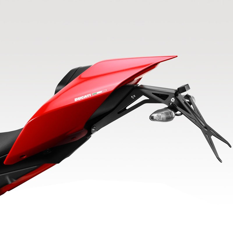 Support Plaque Moto Arrière Pour Ducati Panigale 899 959 1199 1299 - Éliminateur Garde-boue + éclairage - Aluminium CNC Noir