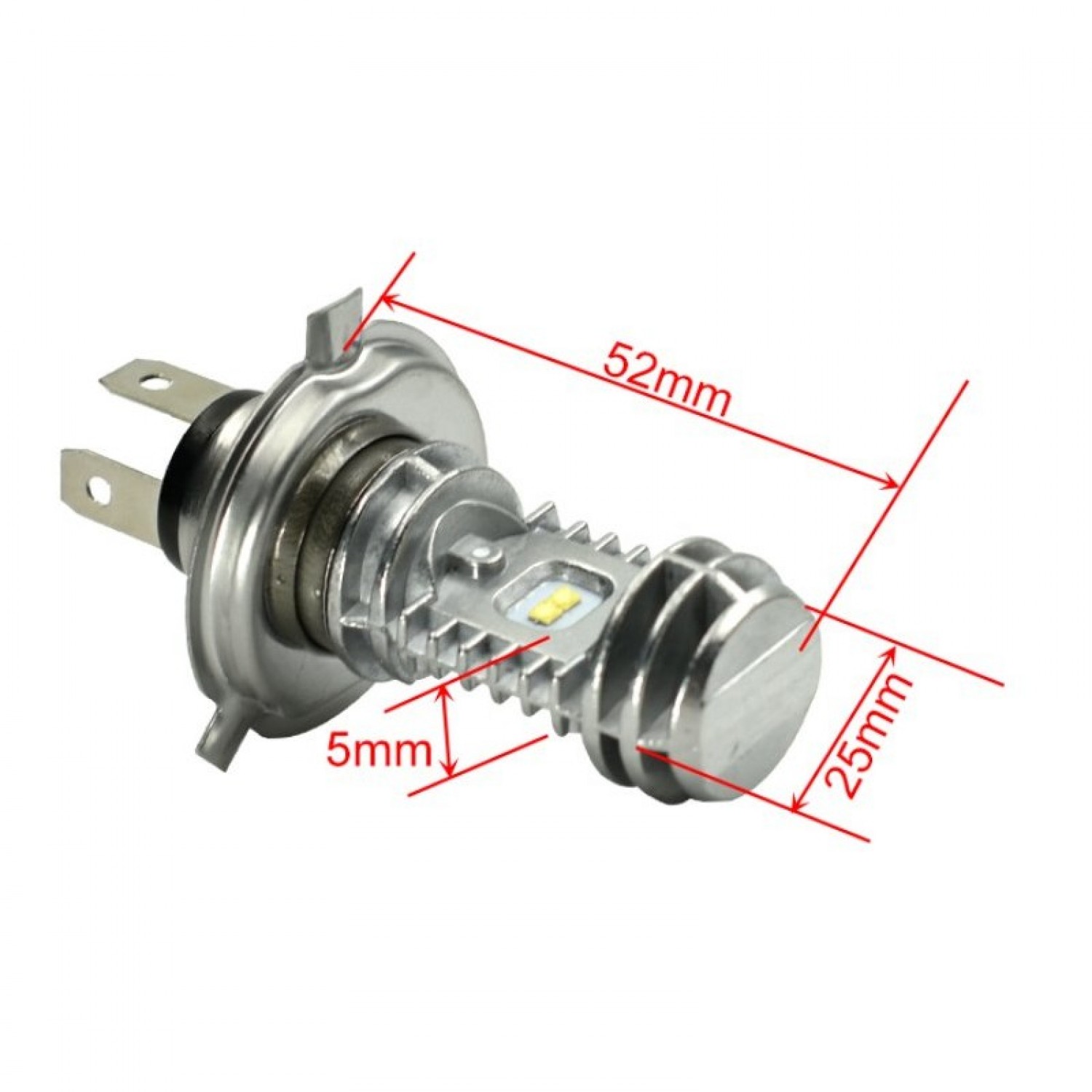 Ampoule LED H4 Sifam 12V 16W Blanche Avec Ballast - Pour Moto, Auto, Scooter (non Homologuée Voie Publique)