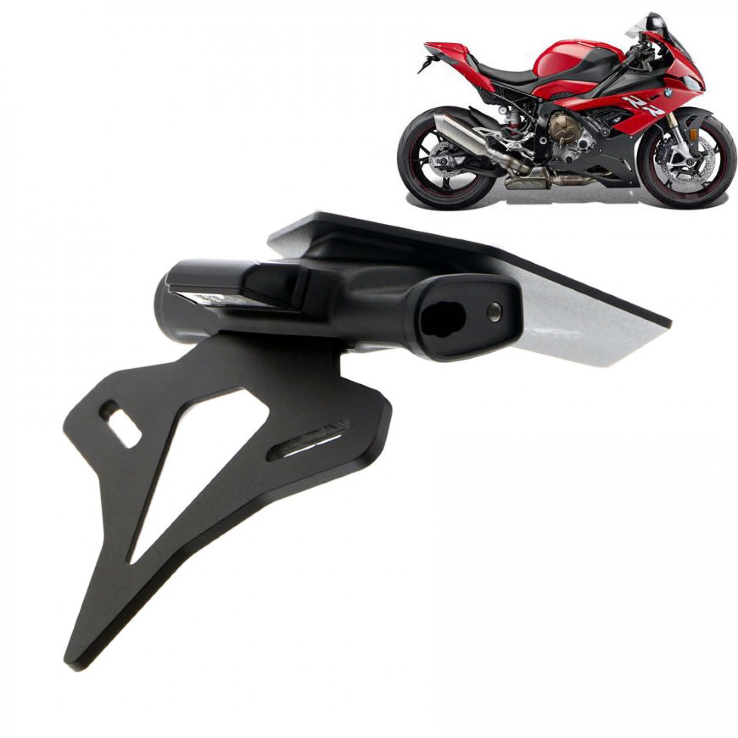 Kit de support de plaque d'immatriculation réglable avec réflecteur et  éclairage de plaque d'immatriculation Lightech spécifique pour BMW S1000 RR  (2019-23)/ M1000RR (21-23)/ S1000 R (2021-23) Vente en Ligne 