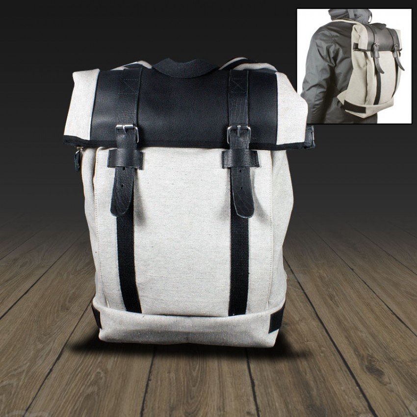 Sac à dos moto Glazer canvas gris 20L