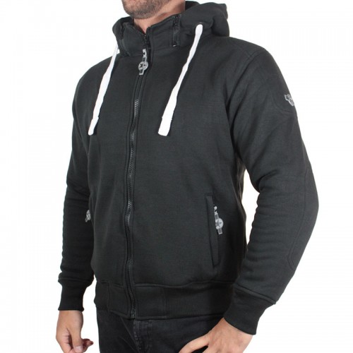 Sweater moto Harisson Patriot avec protections - Noir